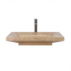 อ่างล้างหน้าหินธรรมชาติทรงสี่เหลี่ยมสำหรับห้องน้ำโรงแรม - Product Image 1
