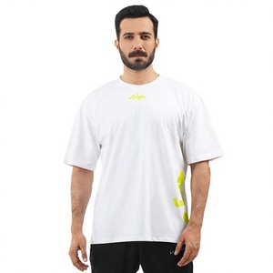 Camiseta 100% Algodón al por Mayor, Camiseta Casual Blanca para Hombre, Manga Corta, Cuello Redondo, Transpirable, Logotipo Personalizado, Fabricante de Marca Privada - Product Image 1