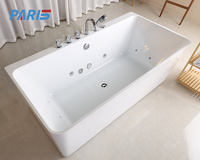 Vente chaude Design Moderne Acrylique Jet D'air Baignoire Whirlpool Intérieur Autoportant Spa Baignoire pour Salle De Bains