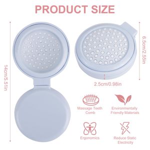 Factory Wholesale Compact Foldable Cushion Portable Comfortable Children's Mirror Comb Hair Styling Tools Massage - Product Image 2