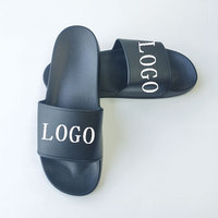 Logo personnalisé OEM pantoufles souples populaires hommes femmes chaussures maison sandale PVC uni prix d'usine unisexe de haute qualité chaussures noires