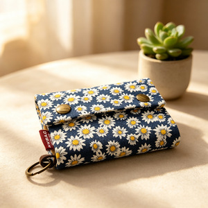 Monedero Ecológico con Llavero y Tarjetero, Estampado Triple, <span class=keywords><strong>de</strong></span> Lona, con Cierre, para Hombre y Mujer, Diseño Personalizado - Product Image 1