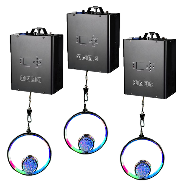 New2 Year Warranty Custom Mult-color RGB LED Ring Kinetic Light With Lifting Lighting System Control Kinetic Lighting For Event