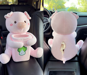 Phim Hoạt Hình Dễ Thương Pig & Dog Mô Hộp 2-Trong 1 Đa Chức Năng Sáng Tạo Nhà Văn Phòng Thùng Rác Lưu Trữ Túi Nội Thất Kit - Product Image 1