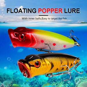 Señuelo flotante <span class=keywords><strong>Hessen</strong></span> de 7.3cm y 11g, tipo popper, para pesca de salmón y peces de agua dulce. - Product Image 2