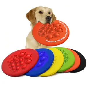Nuovo giocattolo durevole della bolla del Silicone del cane di addestramento all'aperto di galleggiamento del giocattolo dell'animale domestico di gomma