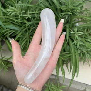 Cristallo naturale quarzo Dildo bianco turchese lucido bastone curativo cristallo massaggio bastone giocattolo del sesso Yoni bacchetta - Product Image 5