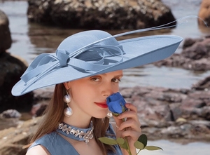 Chapeau de paille élégant pour <span class=keywords><strong>femme</strong></span> W671, style européen et américain, à large bord, avec <span class=keywords><strong>d</strong></span>écoration en plumes naturelles, nouvelle collection printemps-<span class=keywords><strong>été</strong></span> - Product Image 4