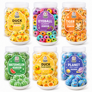 Bonbons gélifiés <span class=keywords><strong>en</strong></span> gros fourrés à la confiture de fruits, personnalisés <span class=keywords><strong>en</strong></span> forme d'œil, de fraise, de planète, de galaxie, de Terre, de pastèque (HACCP/BRC) - Product Image 3