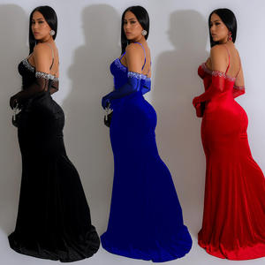 Toptan sonbahar butik parti gece elbisesi lüks elmas Maxi bayanlar balo kıyafetleri - Product Image 2