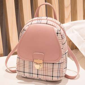 Pequeño bolso escolar coreano para mujer con logotipo bordado en PU de moda y cierre de cremallera Venta al por mayor directa de fábrica - Product Image 1