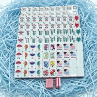 Ensemble de Mahjong de Luxe Écologique Pliable en Acrylique, 160 Tuiles pour 4 Joueurs, Design Tortue Est-Meilleure que l'Ouest, Table de Jeu Moderne