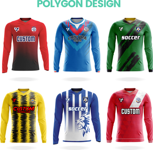 Maillot de football par sublimation Chemises de l'équipe de football en polyester à rayures noires Version Palyer Maillot de football vierge M946 - Product Image 3