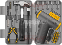 Kit combiné de tournevis électrique USB 4V en gros, ensemble d'outils de perceuse sans fil multifonctionnel avec étui rigide OEM ODM