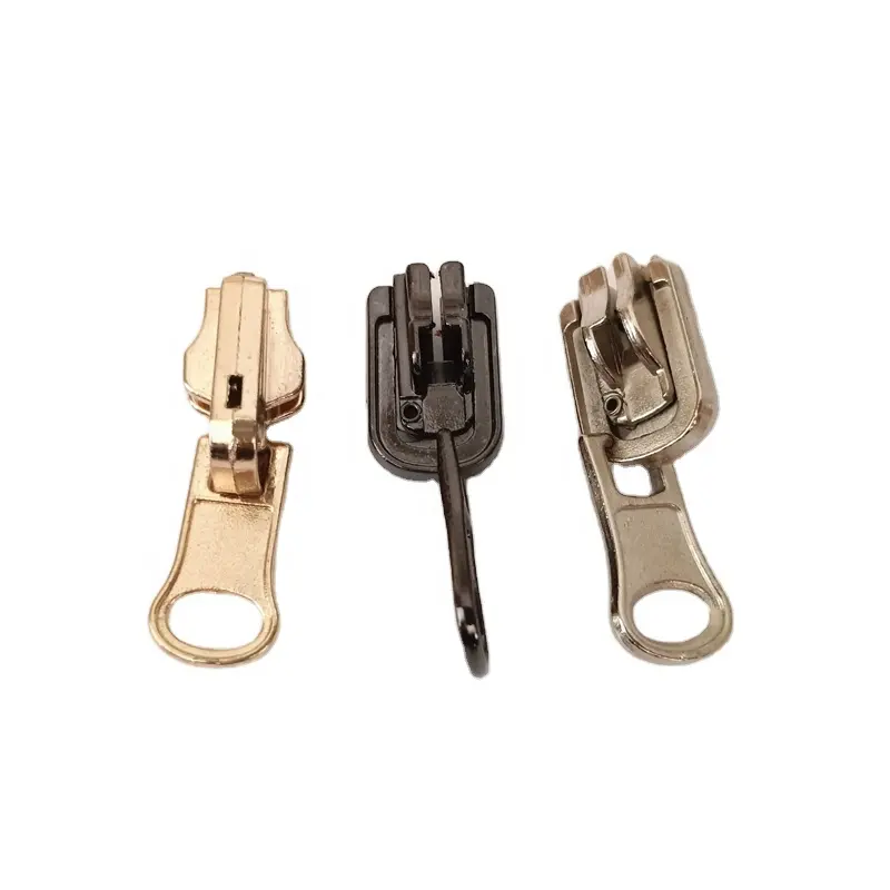 Auto Lock NO.3#5#8# two-sided rotating zipper slider puller head pull parts for metal nylon invisible waterproof zipper