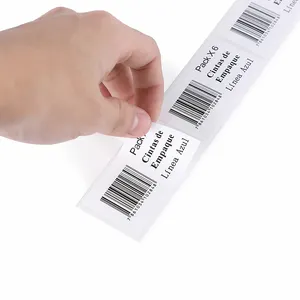โรงงานขายส่งที่กำหนดเองพิมพ์ม้วนกาวตนเองศิลปะกระดาษผลิตภัณฑ์บาร์โค้ดสติกเกอร์ฉลากส่วนตัว