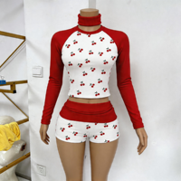 Ensemble de détente d'été 2026 pour femme, personnalisable avec logo, mignon, en coton, manches longues, taille repliable, 3 pièces, tailles XS