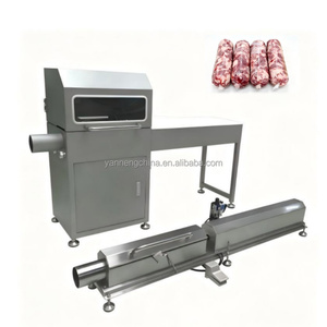 Machine à farcir la viande de poulet à prix d'usine, machine pneumatique de formage de rouleaux de viande, machine d'emballage de rouleaux de mouton et de bœuf avec certification CE - Product Image 1