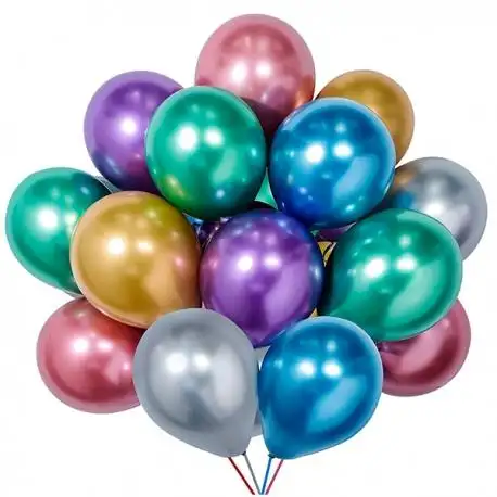 Metal Pearl Latex Balloons Helium Air Balls Thick Chrome Metallic Colors Decoration Free Single Unisex Round Qualatex Balloons