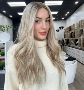 Rambut Virgin Panjang Premium Grade 12A Warna <span class=keywords><strong>Ash</strong></span> Blonde Highlight Berkualitas Tinggi, Kutikula Tersusun Rapi, Tanpa Lem, HD Transparan, Ukuran Kecil/Besar - Product Image 2