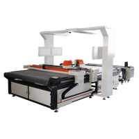 Machine de découpe CNC à double portique et double tête 1625, couteau oscillant vibrant pour cuir, PU, tissu, mousse