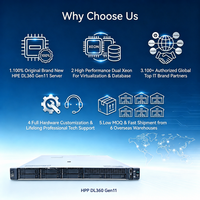 Serveur en rack 1U DL360 Gen11 pour le calcul en nuage, la virtualisation, les bases de données, l'IA, l'hébergement Web, serveur double Xeon Scalable DDR5 NVMe