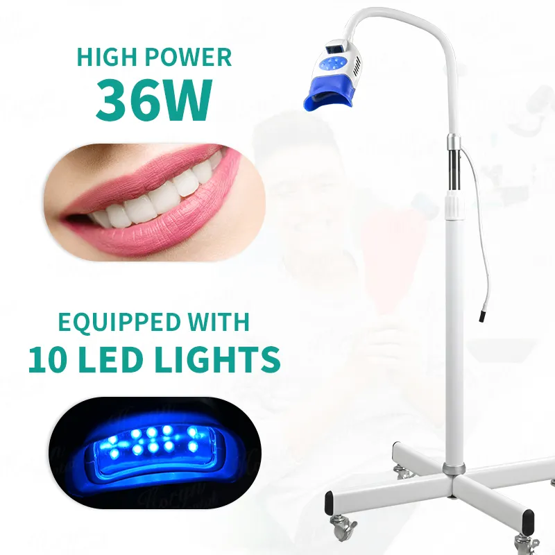 10 LED lampe a lumiere froide accelerateur de blanchiment soins bucco-dentaires LED lampe de blanchiment des dents type debout