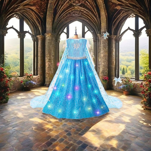 Déguisement d'été pour filles <span class=keywords><strong>Costume</strong></span> de princesse <span class=keywords><strong>reine</strong></span> <span class=keywords><strong>des</strong></span> <span class=keywords><strong>neiges</strong></span> pour fêtes d'anniversaire et Halloween inspiré du personnage d'<span class=keywords><strong>Anna</strong></span> - Product Image 3