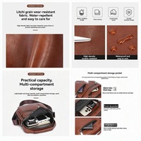 Tas Selempang Pria Anti Air Multi Kompartemen dengan Pegangan untuk Kantor dan Perjalanan