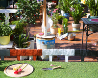 Clôture de jardin pliable moderne minimaliste en PVC F-666 pour l'aménagement paysager extérieur