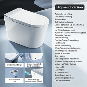 WC mural intelligent haut de gamme en céramique, toilette intelligente, WC automatique à fixation murale HRU8 R - Product Image 4