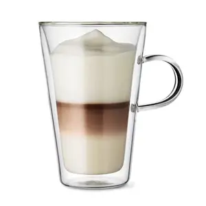 herz liebe geformte persönlichkeit doppelwand glas kaffeetasse niedliches trinkgeschirr wasser milch saft liebe becher benutzerdefiniertes glas teetasse