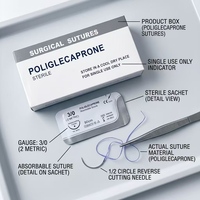 Fil de Suture Médical Stérile Jetable PDS PDO PGA Soie CATGUT à Haute Résistance à la Traction avec Aiguille CE ISO13485 Vétérinaire