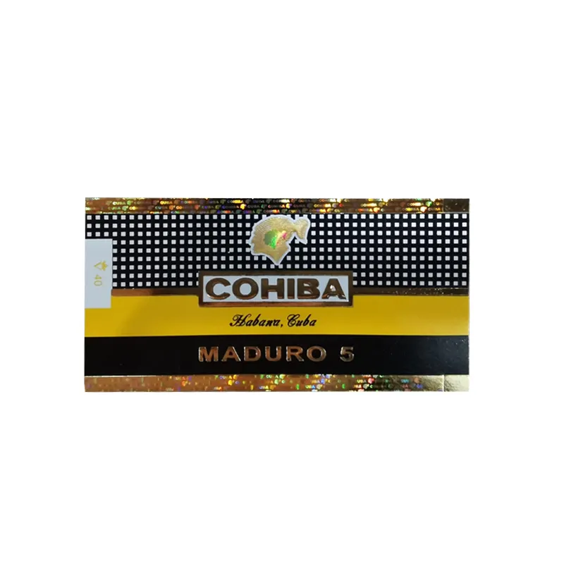 Etiqueta personalizada para cigarrillo, banda de cigarro, anillo, impresión en caliente, láser, AntiPirata