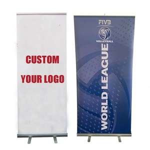 Support de bannière rétractable en tissu extensible, léger et portable, pour publicité et exposition - Product Image 1