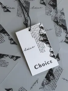 Cartellini con Logo Swing cartellini di carta per indumenti di lusso all'ingrosso personalizzati cartellini per abbigliamento e borsa