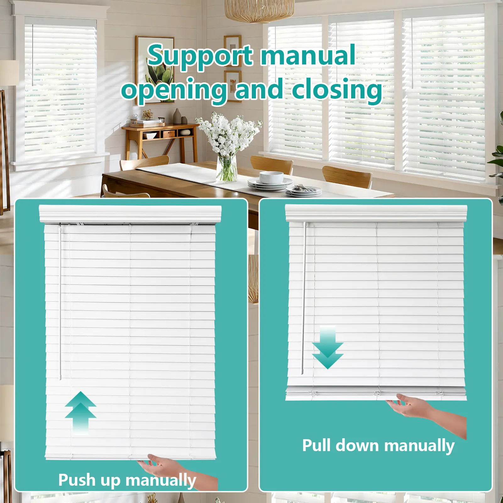 American popular faux wood blinds cordless 2 inch fauxwood blind