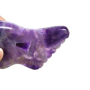 Plaque de mise au rebut en forme de S Planches de Guasha en forme d'améthyste Outils Gua Sha Outil de massage du visage - Product Image 2