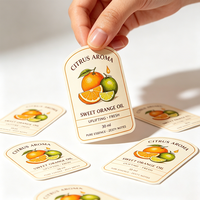 Étiquettes de bouteilles de cosmétiques TEDDY, solution transparente en BOPP, résistantes à l'huile, imperméables, adhésives dorées, étiquettes pour parfums
