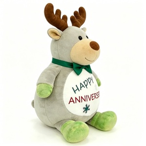 Peluche personnalisée de renne d'Halloween, cadeau romantique en peluche avec rembourrage en coton PP, unisexe pour les enfants de 0 à 24 mois - Product Image 3