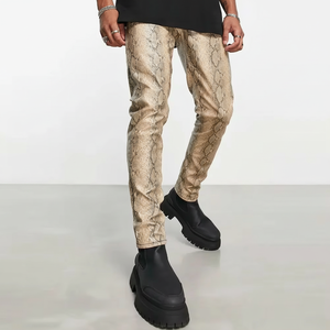 กางเกงหนังสำหรับผู้ชายไซส์ใหญ่พิเศษสำหรับฤดูหนาวดีไซน์สไตล์สตรีทพร้อมโลโก้ตามสั่ง - Product Image 1