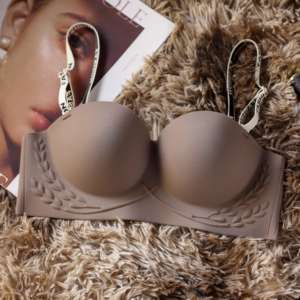 Soutien-gorge une pièce tricoté de haute qualité, push-up, sans couture, avec lettres, bretelles amovibles, sans armatures, fermeture dorsale, pour petites poitrines, design sexy - Product Image 5