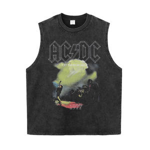 T-shirt à manches courtes ACDC Digital Direct-Print, style vintage américain, groupe de punk rock, 100% coton, coupe ample - Product Image 2