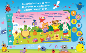 Si eres <span class=keywords><strong>feliz</strong></span> y lo sabes, libro de canciones, canta junto con la canción, libro de sonido de 6 botones, juguete de aprendizaje para niños - Product Image 3
