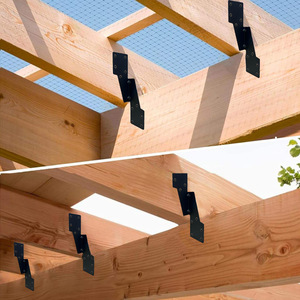 Triangle Bracket 5 Mm Carbon Steel Heavy Duty Structural Fastener For Home Wood <b>Frame</b> Connection - Product Image 1