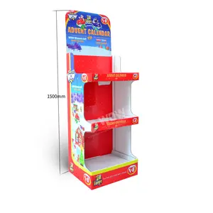 Double Sided Toy Stores POP Corrugated Cardboard Display Stands Racks