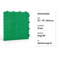 Dalles modulaires en PP pour sol suspendu de qualité professionnelle pour terrain de squash, absorption des chocs, kit antidérapant
