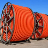 Gaine optique corruguée en PEHD pour câbles FTTH, 5 voies, 6 voies, 70-110 mm, pour protection de câbles à fibres optiques souterrains et installation en encastrement