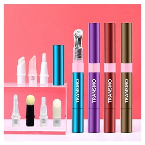 Tubos de aluminio vacíos de 3 ml para crema de ojos, brillo labial y aceite labial con aplicador de pincel giratorio - Product Image 1