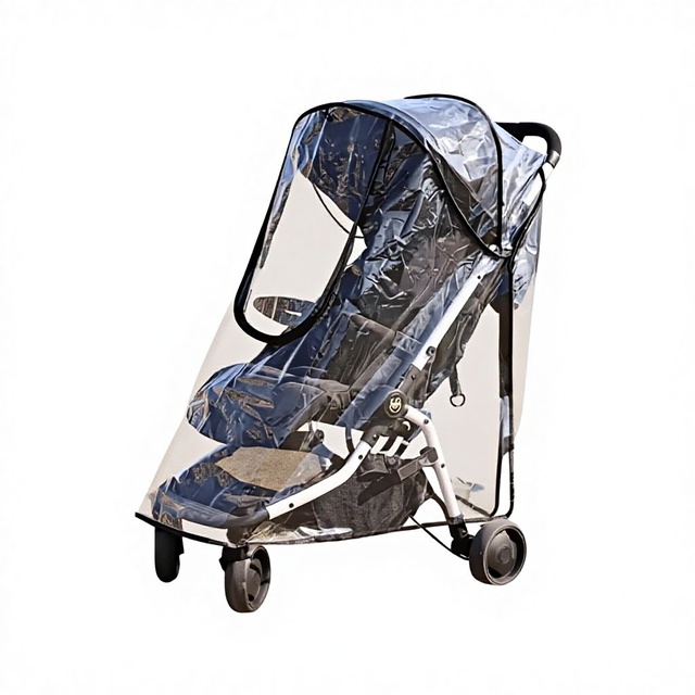 Large Transparent Breathable Waterproof Baby Stroller Rain Cover Windproof Full Universal Protective Jacket